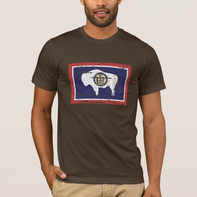 Vintage WYOMING Flag T-Shirt (Front)