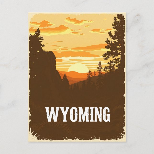 Vintage Wyoming Postcard (Front)