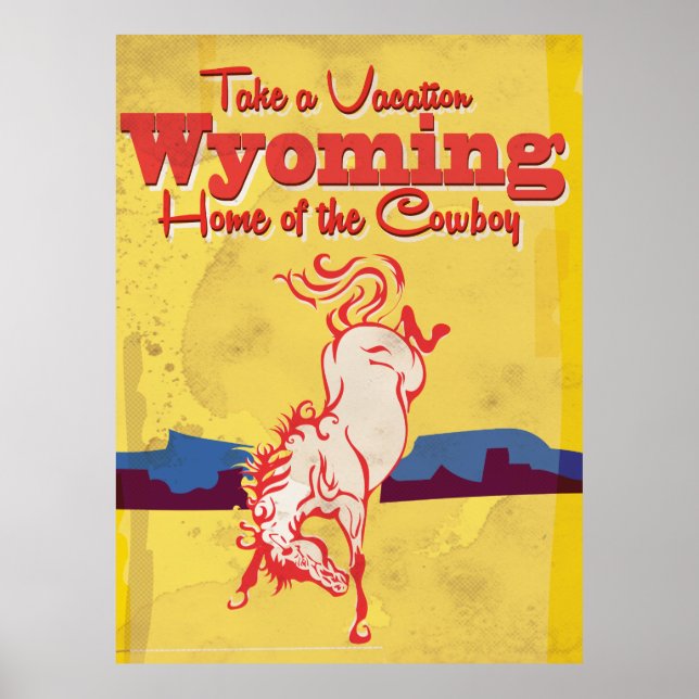 Vintage Wyoming Travel Poster (Front)