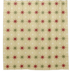 Vintage Xmas Stars (1).jpg Shower Curtain
