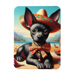 Vintage Xoloitzcuintle Magnet