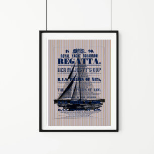 Vintage Yacht Regatta Advertisement Poster