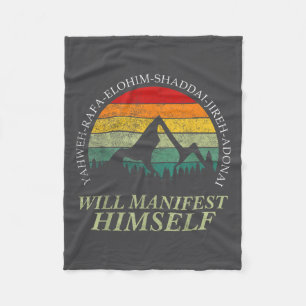Vintage Yahweh - Will Manifest Himself Worshiper C Fleece Blanket