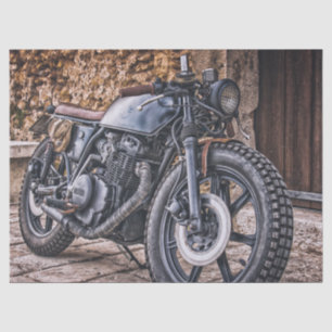 Vintage Yamaha Motorcycle Decoupage Tissue Paper