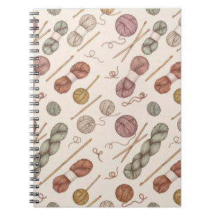 Vintage Yarn Balls Crochet & Knitting Pattern Notebook
