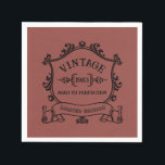 Vintage Year Aged to Perfection Custom Birth Year Napkin<br><div class="desc">Some things just get better with age, am I right? Show that special someone in your life how special they are to you, by celebrating with this "Aged to Perfection" vintage logo customised with their birth year! Change the birth year to personalise this item as a special birthday gift. Change...</div>