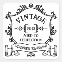 Vintage Year Aged to Perfection Custom Birth Year