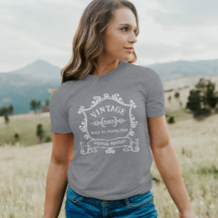 Vintage Year Aged to Perfection Custom Birth Year T-Shirt