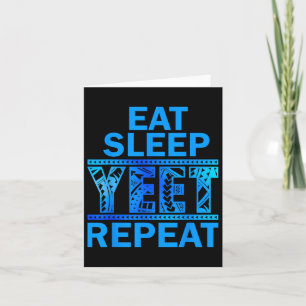 Vintage Yeet Apparel Mens Funny Saying Eat Sleep R Card