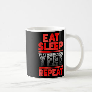 Vintage Yeet Apparel Mens Funny Saying Eat Sleep R Coffee Mug