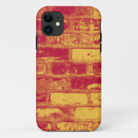 Vintage Yellow and Red Brick Wall