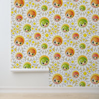 Vintage Yellow and White Floral Daisy Doll Face
