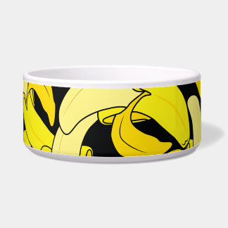 Vintage Yellow Bananas: Black Background
