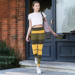Vintage Yellow Capri Leggings