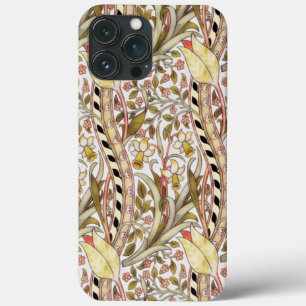 Vintage Yellow Daffodil Floral Pattern iPhone 13 Pro Max Case