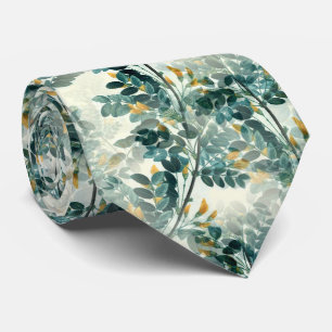 Vintage Yellow Floral Leaf Plant Tie