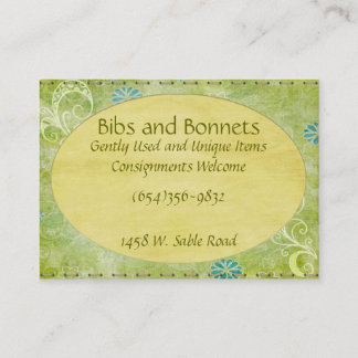 Vintage Yellow Floral Papers Loyalty Card