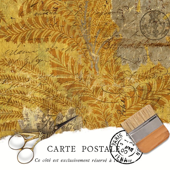 Vintage Yellow French Rustic Botanical Decoupage Tissue Paper (Creator Uploaded)
