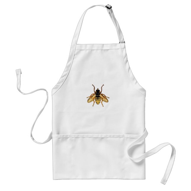 Vintage Yellow Honey Bee Standard Apron (Front)