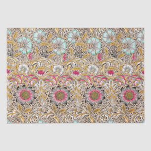 Vintage yellow pink William Morris's Corncockle Tissue Paper