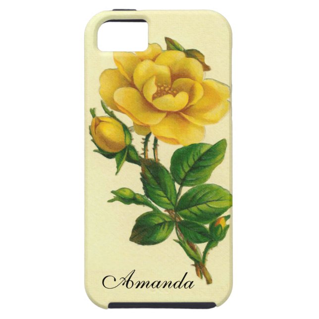 Vintage Yellow Rose Case-Mate iPhone Case (Back)