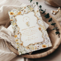 Vintage Yellow Wildflowers Bridal Shower