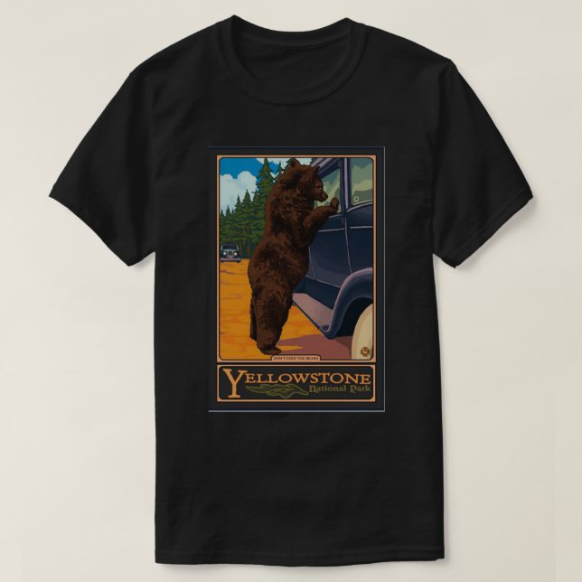 Vintage Yellowstone National Park Bear T-Shirt (Design Front)