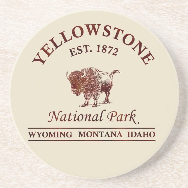 Vintage Yellowstone National Park Coaster (Front)