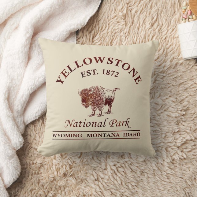 Vintage Yellowstone National Park Cushion (Blanket)