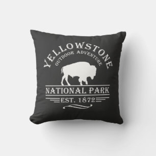 Vintage Yellowstone National Park Cushion