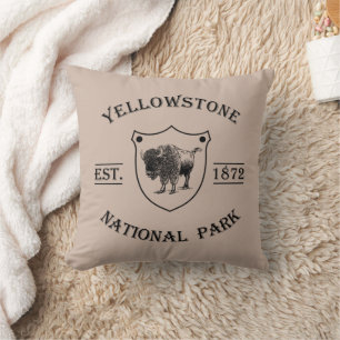 Vintage Yellowstone National Park Cushion