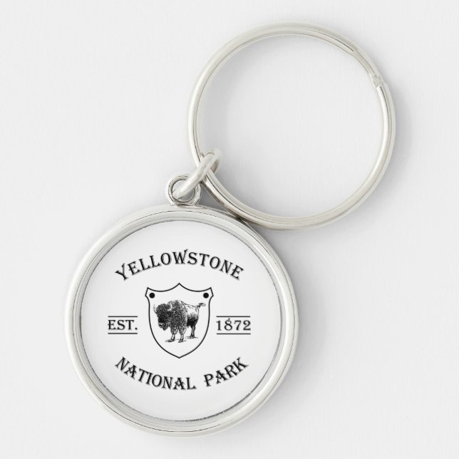 Vintage Yellowstone National Park Key Ring (Front)