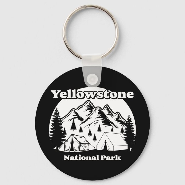 Vintage Yellowstone National Park Key Ring (Front)