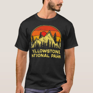 Vintage Yellowstone National Park Mountains Hiking T-Shirt