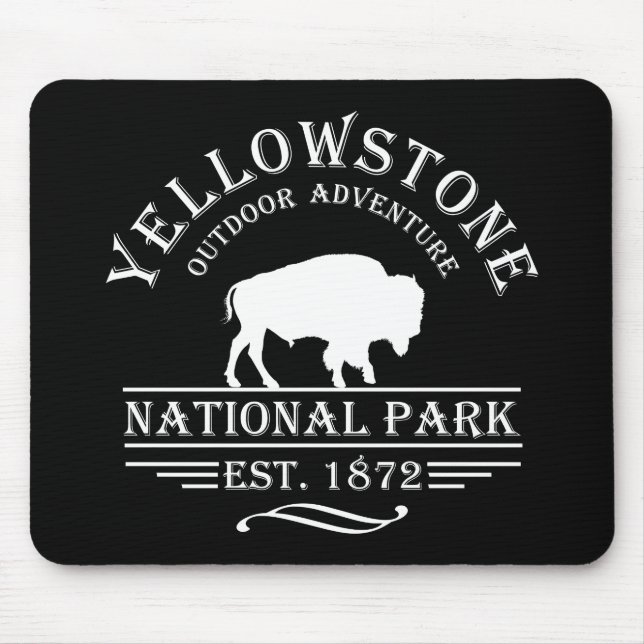 Vintage Yellowstone National Park Mouse Pad (Front)