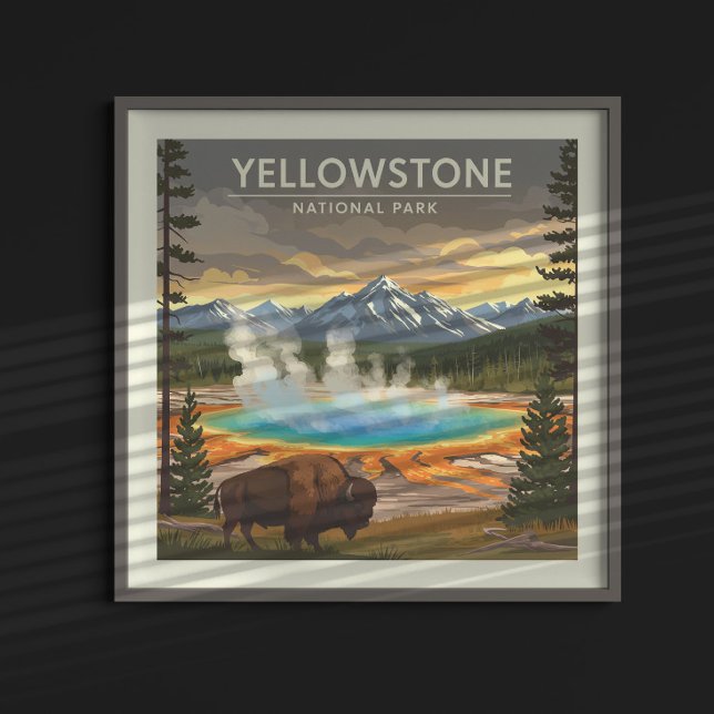 Vintage Yellowstone National Park Poster (Creator Uploaded)
