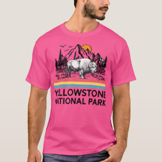 Vintage Yellowstone National Park Retro 80S Mounta T-Shirt