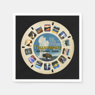 VINTAGE YELLOWSTONE NATIONAL PARK THEME PARTY NAPKIN