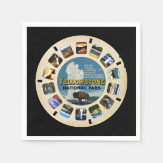 VINTAGE YELLOWSTONE NATIONAL PARK THEME PARTY NAPKIN