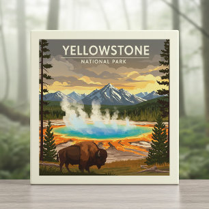 Vintage Yellowstone National Park Tile