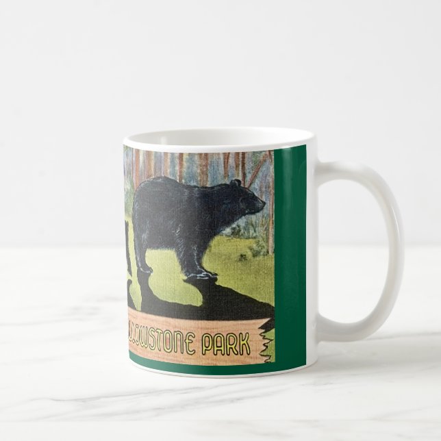 Vintage Yellowstone Park Bears  Coffee Mug (Right)