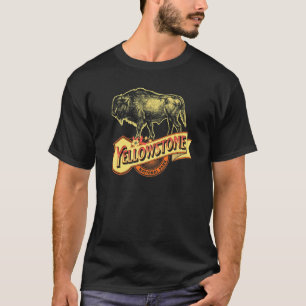 Vintage Yellowstone Park Western Bison American Bu T-Shirt
