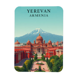 Vintage Yerevan Armenia Travel Souvenir Magnet
