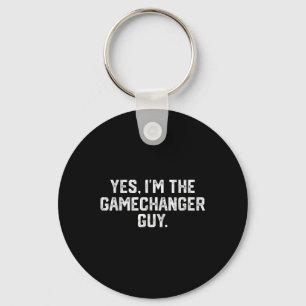 Vintage Yes Im The Gamechanger Guy Funny Baseball  Key Ring