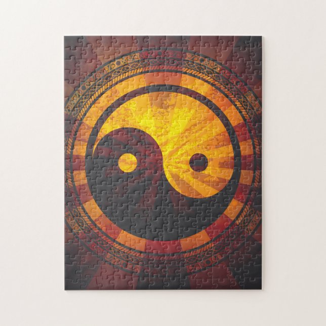 Vintage Yin Yang Symbol Jigsaw Puzzle (Vertical)