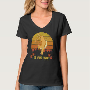 Vintage Yoga Cat I Do What I Want Feline Cat T-Shirt