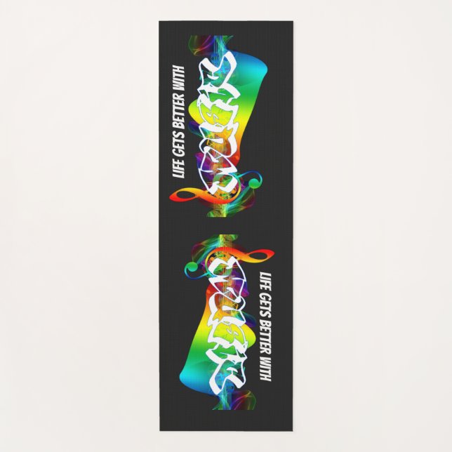 Vintage Yoga Music Artists  Yoga Mat (Front)