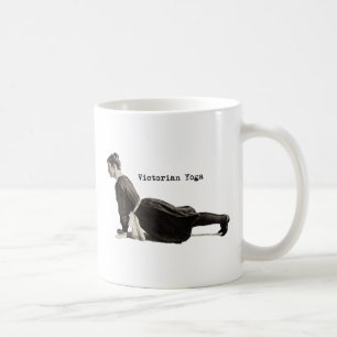 Vintage Yoga Woman Up Dog Antique Coffee Mug