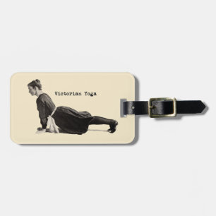 Vintage Yoga Woman Up Dog Luggage Tag