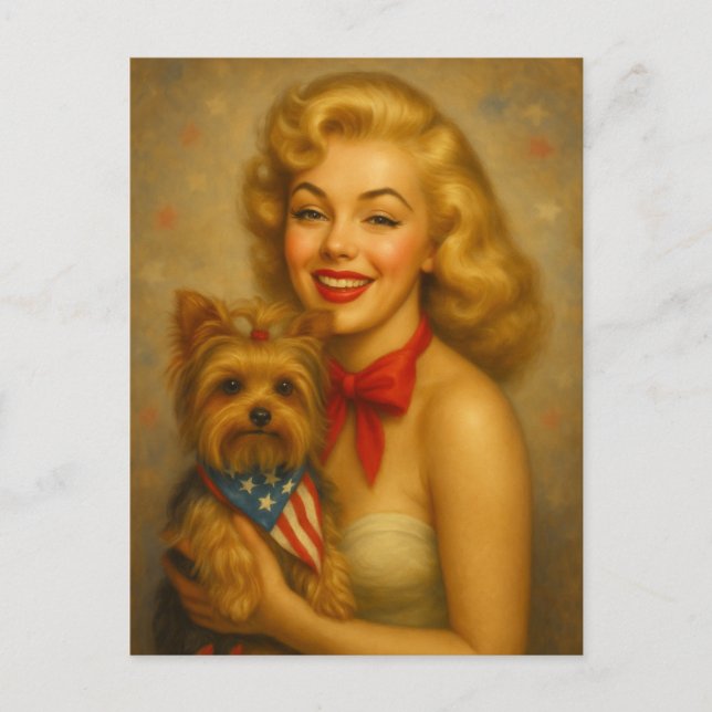 Vintage Yorkie Postcard (Front)